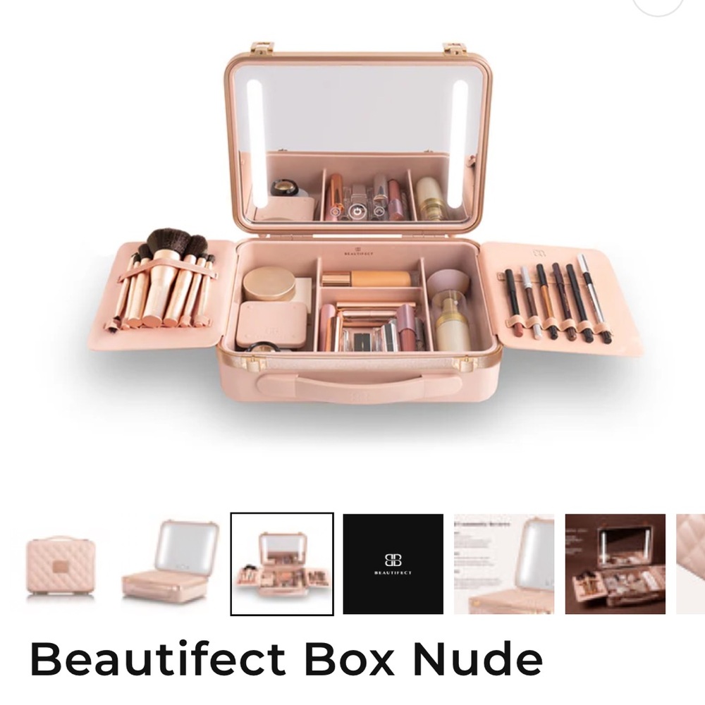 Pink and Cream Makeup Organizer